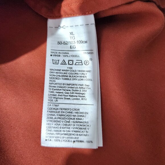 Banana Republic Shirt Blouse Top Women's XL Long Sleeve V-neck Button Up - Picture 5 of 8